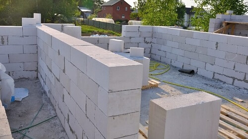 Кладка газосиликатных блоков в Ивенце