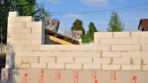 Укладка газосиликатных блоков в Ивенце